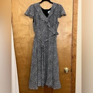 Danny & Nicole Faux Ruffled Wrap Dress 14